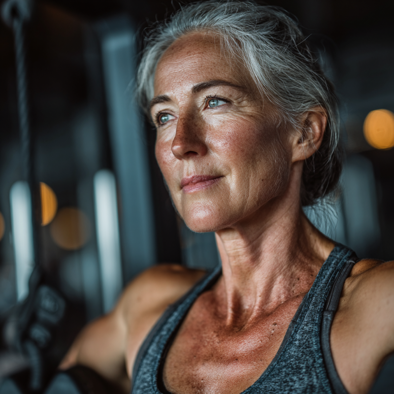 Активні літні люди займаються фітнесом