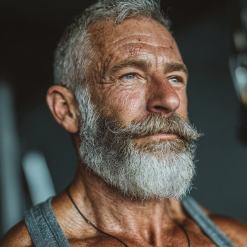 Група літніх людей займається йогою на свіжому повітрі